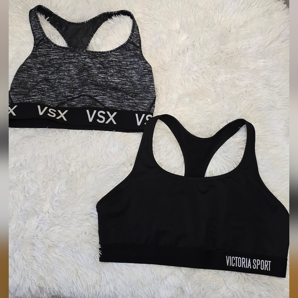 Victoria Sport VSX Women’s Sports Bra Set – Black & Gray – Size XL